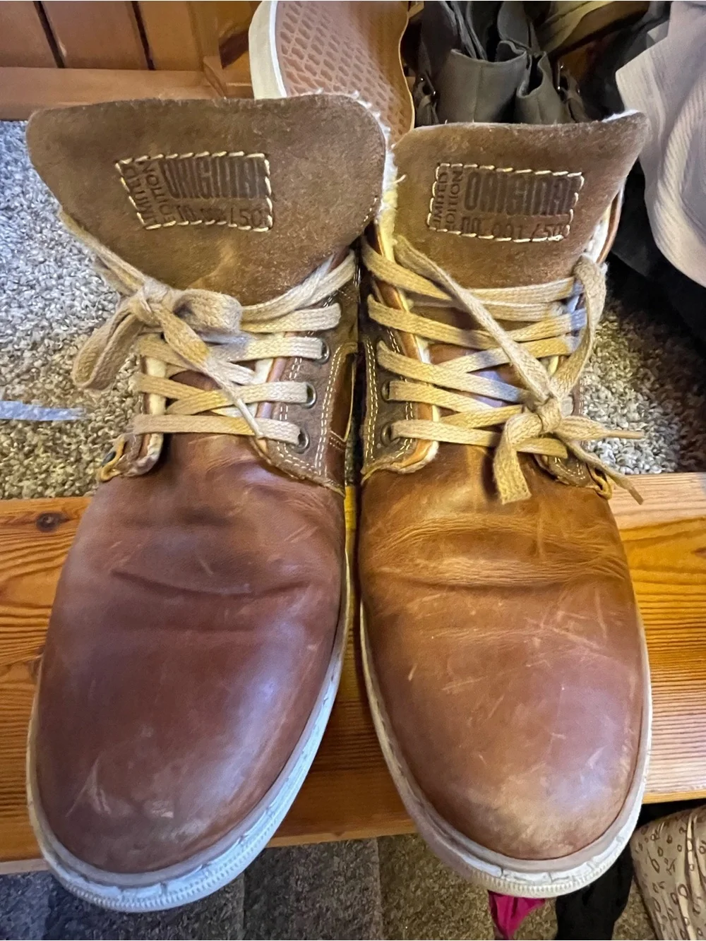 Bull Boxer Shearling-Lined High Top Sneaker